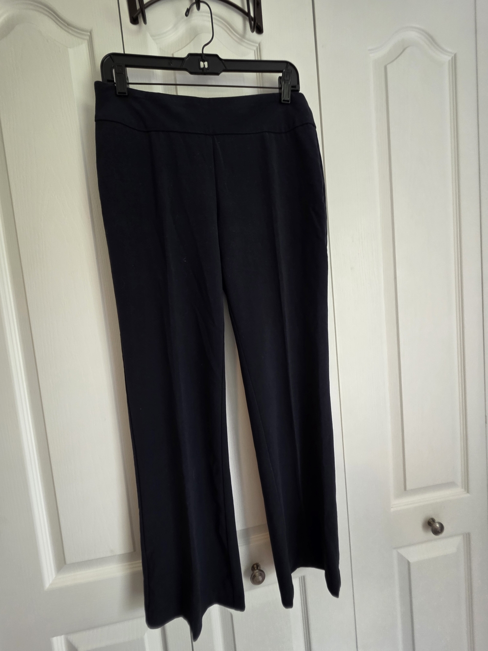 Women's Black Wide-Leg Ponte Pants